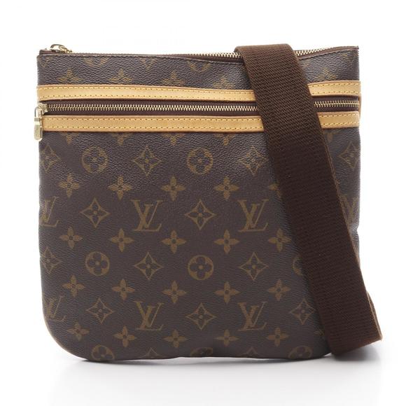 Louis Vuitton Pochette Bosphore Shoulder Bag Leather Monogram Brown - Picture 1 of 7